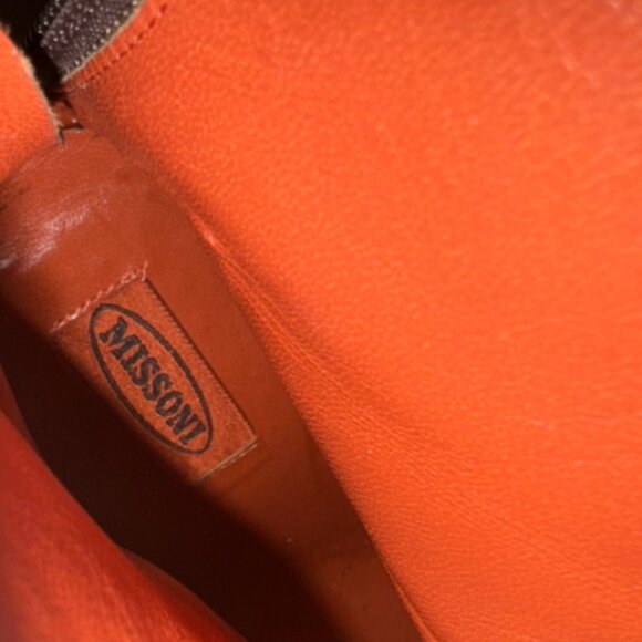 Metallic leather & pastel MISSONI print - platform boots made in Italy - size 39 - Picture 13 of 13